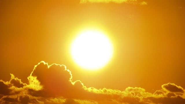 hot weather created by the sun